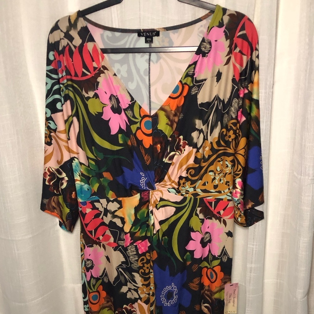 Floral Multicolor Maxi Dress Large - Picture 16 of 16